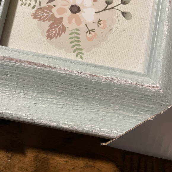 New Boho distressed picture frame 4x6in light aqua - Picture 3 of 9